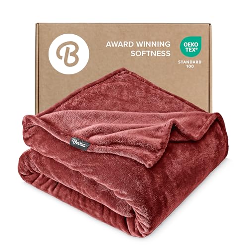 Fleece Blanket Luxury Microplush (Twin/Twin XL / 24 - Rosewood)
