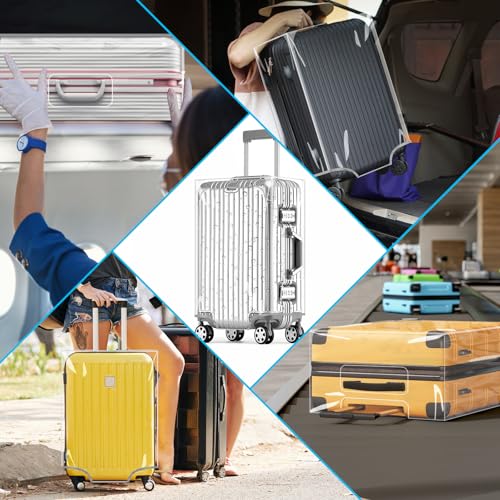 Clear PVC Suitcase Cover Tough Protector (20inch / 90%clear 10%grey)