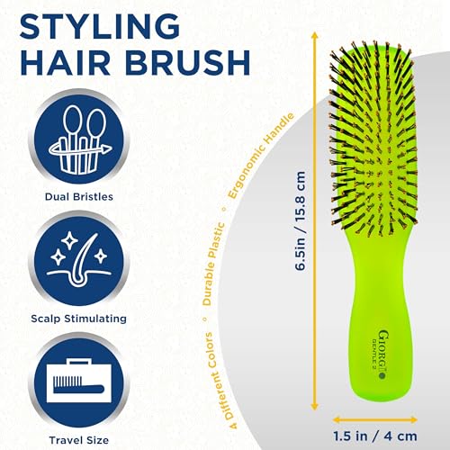 Gentle Green Neon Mini Hair Brush (Small / Green)