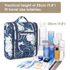 Hanging Travel Toiletry Bag for Women (B-Blue Lotus / Medium)