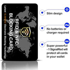 2 Pack RFID Blocking Card for Credit Debit ID Card (Black WM)
