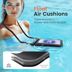 2 Pack Floating Waterproof Phone Pouch (Black+Pink)