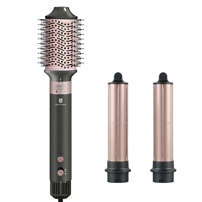 Hot Air Styler, Blow Dryer Brush with Negative Ionic, Auto Hair Wrap Curling Irons Airflow Hair Curlers, Multi Styler for Volumizing, Straight, Wavy, Curly Hair