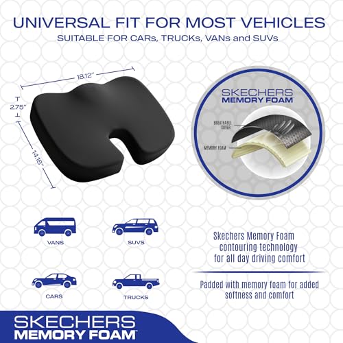 Memory Foam Seat Cushion (Black)