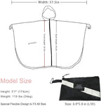 Rain Poncho Jacket Coat Hooded Zipper Style - Image 3