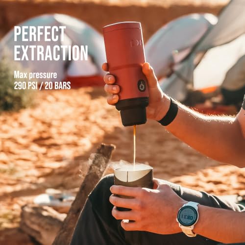 Pixapresso Espresso Machine Electric & Portable (Tuscan Red)