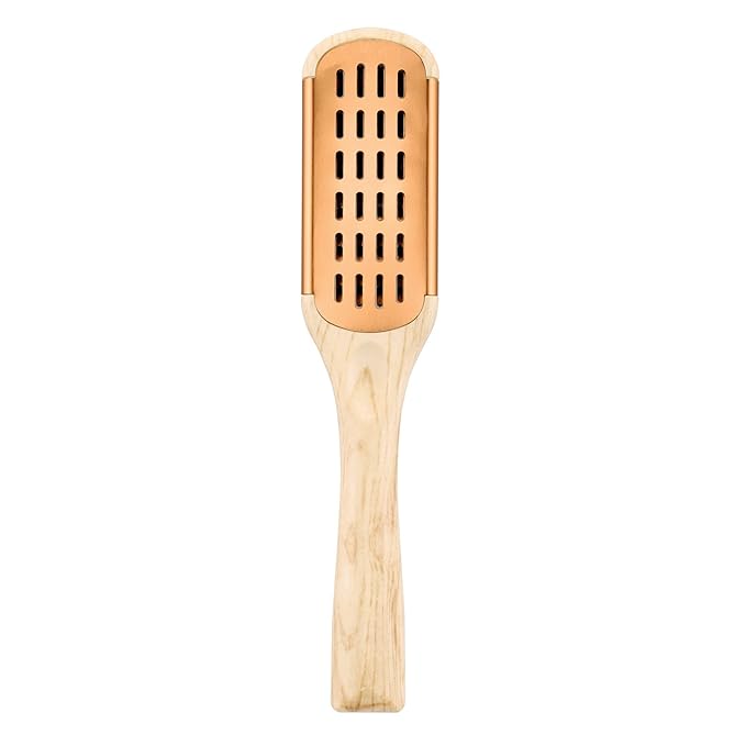Aethland Boar Bristle Clamp Hair Brush, Double Sided Brush Clamp Straightener Hair Straightening Comb Styling Tools for Thick Coarse Hair- Smoothing and Straight Hair Styles（Golden ）