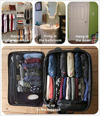 Foldable Clear Hanging Travel Toiletry Bag Cosmetic Organiser Storage (Black)