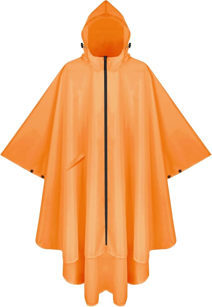 PTEROMY Hooded Rain Poncho for Adult by PTEROMY