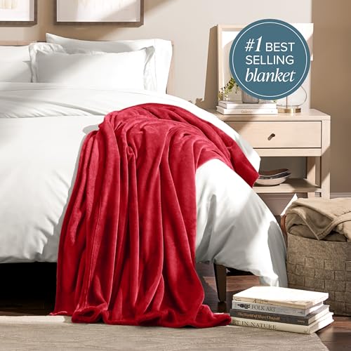 Fleece Blanket Luxury Microplush (Twin/Twin XL / 25 - Red)