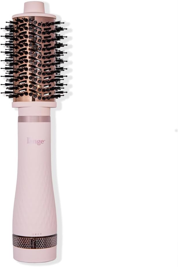 L'ANGE HAIR Multi-Volume Series Blow Dryer Brush | Interchangeable Hair Dryer Brush with Ionic Titanium Barrel for Smooth, Voluminous Styling | Blush - Oval 60mm