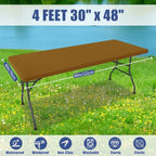2 Pack Rectangle Spandex Fitted Table Cloth (Dark Brown / 48" x 30" (Rectangular))