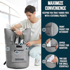 Laundry Backpack Bag (light Gray)
