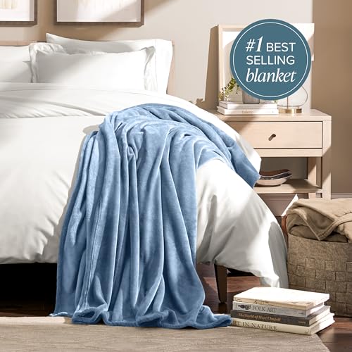 Fleece Blanket Luxury Microplush (King / 07 - Coronet Blue)