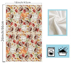Fall Football Pumpkin Dish Towels Set of 2 Home Decorations 18x26 Inch