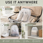 Shoe Bags for Travel (Large / Translucent)