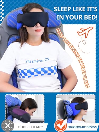 Travel Pillow with Seat Strap Combo Airplane Foot Hammock Set (Travel Pillow & Foot Hammock)
