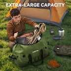 Waterproof Duffel Bag Motorcycle Dry Bag Backpack (Pitch Green / 80L)