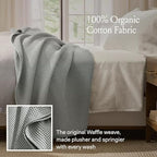 Waffle Bed Blanket (Cream / Full/Queen)
