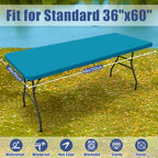 2 Pack Rectangle Spandex Fitted Table Cloth (Teal / 60" x 36" (Rectangular))