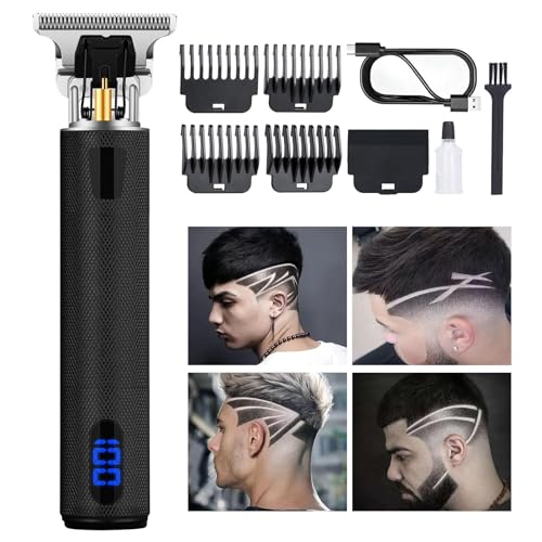 Professional Hair Trimmer for Men (Black With Lcd)