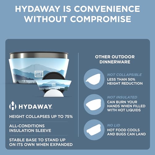 1 Quart Collapsible Insulated Bowl with Lid (32oz / Cascadia)