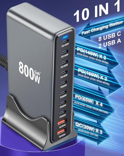 800W USB C Charger Block (800W / Black)