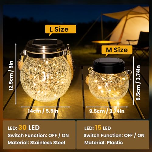 Solar Lantern Gifts for Women (L Size, 4 Pack)