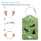 Luggage Tags Privacy Cover ID Label for Travel Bag Suitcase (Cat)