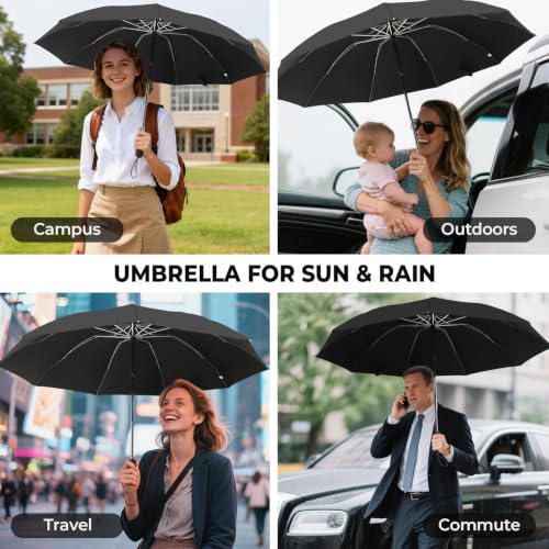 Inverted Umbrella for Rain (Black / 46 Inch)