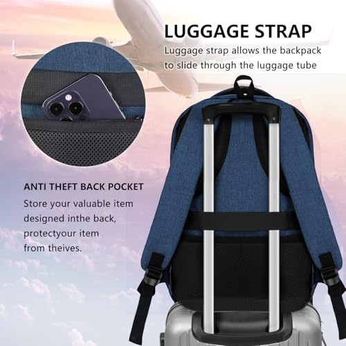 Backpck for Men Women (A2-blue / 17.3 Inch)
