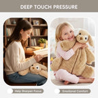 Weighted Lap Pad for Kids 5 lbs (55-beige Puppy Pattern / 22" x 16" | 5lbs)
