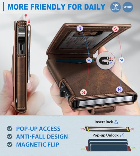 Airtag Wallet for Men Money Clip 9 (Coffee044)
