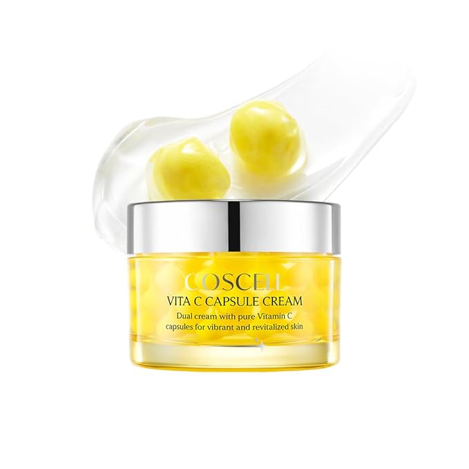 Vita C Capsule Cream - Korean Boba Vitamin C Moisturizer With Brightening Capsules, Lightweight Gel Face Cream For Radiant Skin, 50ml / 1.69 Fl Oz