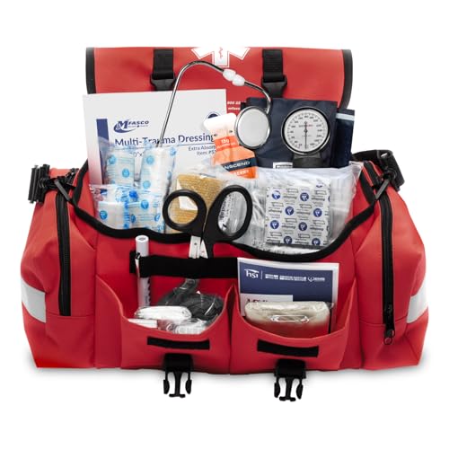 Complete Emergency Response First Aid Kit Trauma Bag (Red)