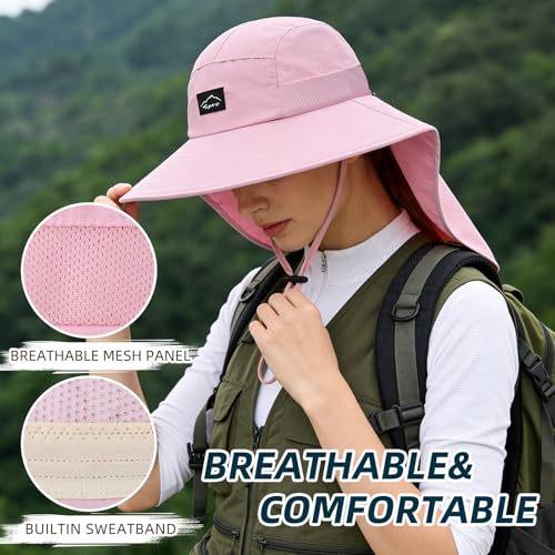 Outdoor Sun Hat for Men Women (1pack-pink)