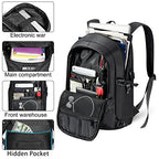 35 Liter Anti Theft Backpack with Giant Tumbler Holder Pocket and Lock (35L 15.6inch / A-black)