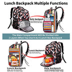 Lunch Backpack for Women (Black Pink)