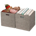Foldable Storage Bins (13×13×13/2pcs / Coffee)