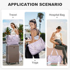 Large Duffle Bag For Travel Women Men TSA Approved Personal Item Work Bag (A19-purple-expandable / Large)