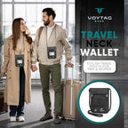 Ultra Slim Comfort Neck Wallet & Passport Holder (Black (Neck Wallet))