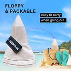 Women Mesh Crown Wide Brim Sun Hats Floppy Summer UV Protection UPF Hat for Beach Hiking Garden Travel Lawn Work Chin Strap (One Size / A1-m9163-beige)