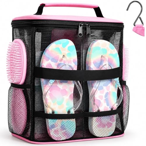 Large Mesh Shower Caddy (Pink)