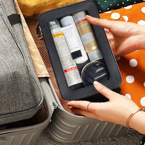 Clear Makeup Bag (BLACK)