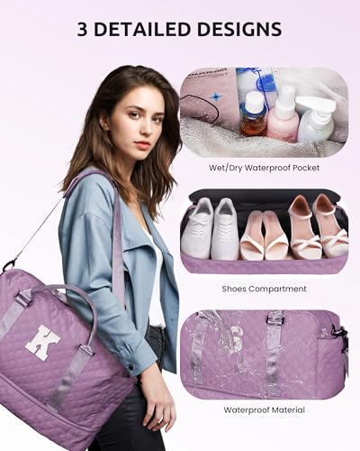 Initial Duffle Bag (Purple / R)