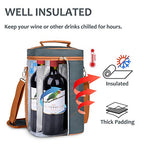 4 Bottle Wine Gift Carrier (Gray 2 / 4 Bottle-without front pocket)