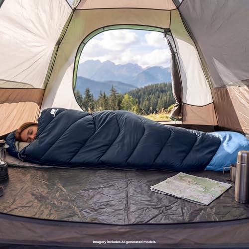 Cold Weather Sleeping Bags for Adults (Navy-5.3lb)