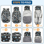 Lightweight Packable Backpack 25L (25L / Black, Floral)