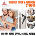 Rubber Door Stopper & Window Wedge (Gray)