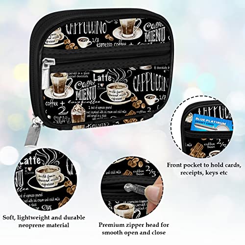 Weekly Travel Pill Organizer Cute Pill Case with 7 Day Pill Box (1 Case + 2 Boxes / B. Black 02 + Pill Box)